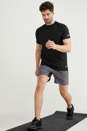 C&A Active Flex Lycra® Shorts Herr Grå | LZMNW-6812