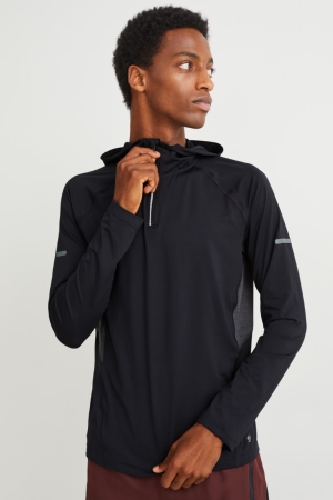 C&A Active Hooded Blast Herr Svarta | RXOVA-3650