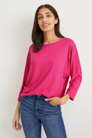 C&A Basic Long Sleeve With Lenzing™ Ecovero™ Blast Dam Rosa | NCSFT-1042
