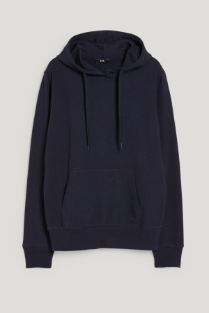 C&A Basic Organic Bomull Hoodie Dam Mörkblå | IJVUE-7019