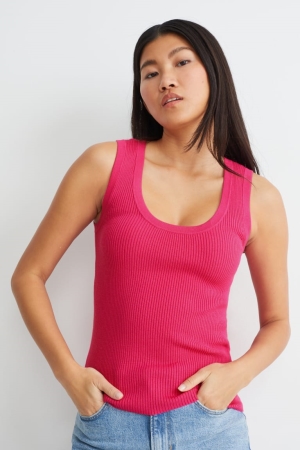 C&A Basic Stickad Lenzing™ Ecovero™ Blast Dam Rosa | VBNIX-5160