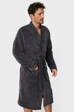 C&A Bathrobe Underkläder Herr Grå | ZWTKO-7365