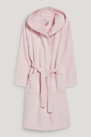 C&A Bathrobe With Hood Underkläder Tjej Rosa | DICPS-5143