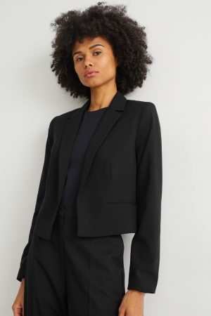 C&A Blazer- Regular Fit With Recycled Polyester Jacka Dam Svarta | FUOJA-5712