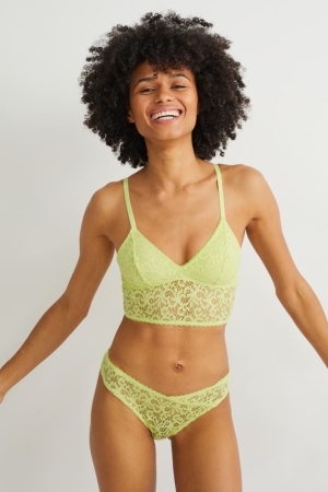 C&A Bralette Underkläder Dam Ljusgröna | VGCIL-0376