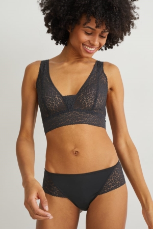 C&A Bralette Underkläder Dam Svarta | NZMET-5708