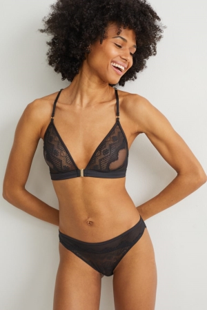 C&A Bralette Underkläder Dam Svarta | XSRGD-1269