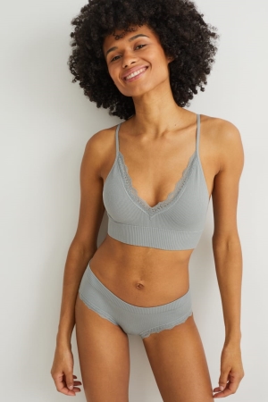 C&A Bralette Vadderad Seamless Lycra® Underkläder Dam Gröna | ELMZY-7631