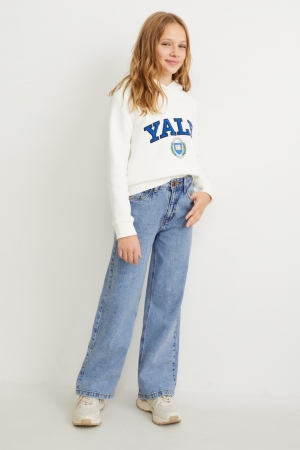 C&A Breda Leg Jeans Tjej Blå Ljusblå | GMWKV-5417
