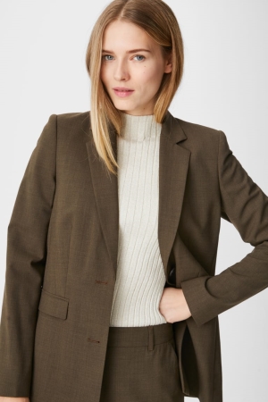C&A Business Blazer Blazers Dam Mörkgröna | MWDVZ-1378