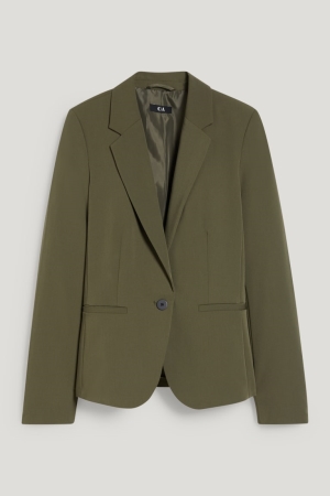 C&A Business Fitted Blazers Dam Mörkgröna | DQNEL-5964