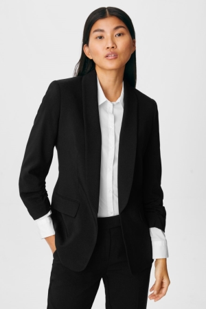 C&A Business Fitted Recycled Blazers Dam Svarta | LJAEH-9427