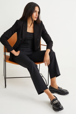 C&A Business Regular Fit Jacka Dam Svarta | KDAQB-0635