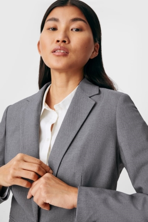 C&A Business Regular Fit Recycled Jacka Dam Grå | QUPAM-9368