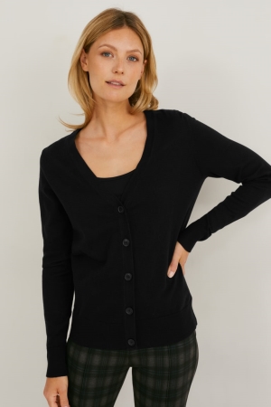 C&A Cardigan Dam Svarta | ALEOV-5794