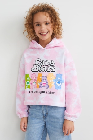 C&A Care Bears Hoodie Tjej Rosa | WZTJN-0985