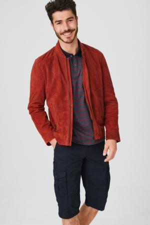 C&A Cargo Bermuda With Belt Shorts Herr Mörkblå | NJXKM-9867