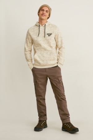 C&A Cargo Regular Fit Lycra® Recycled Långbyxor Herr Khaki | LKQZG-2097