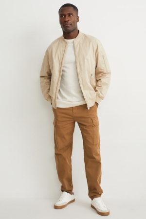 C&A Cargo Regular Fit Långbyxor Herr Ljusbruna | KBUAZ-0327