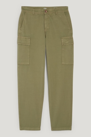 C&A Cargo Relaxed Fit Gold Level Cradle To Cradle™ Certified Långbyxor Herr Gröna | TERYS-3841