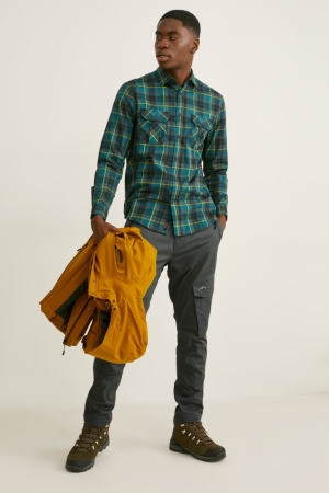 C&A Cargo Thermolite® Lycra® Långbyxor Herr Mörkgröna | TZEMV-7163