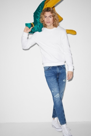 C&A Carrot Lycra® Jeans Herr Blå Ljusblå | CUBAW-5891