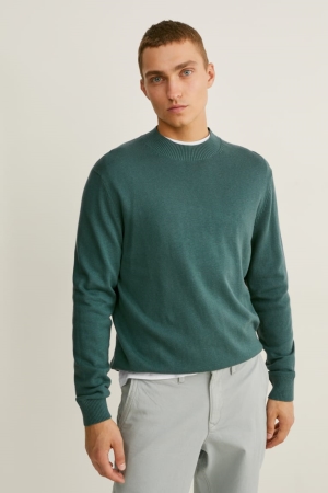 C&A Cashmere Blend Jumpers Herr Gröna | TWAEK-7521