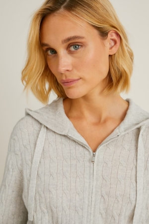 C&A Cashmere With Hood Cardigan Dam Vita | YAUJX-1480