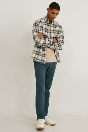 C&A Chinos Regular Fit Lycra® Långbyxor Herr Mörkgröna | RSLDZ-6241