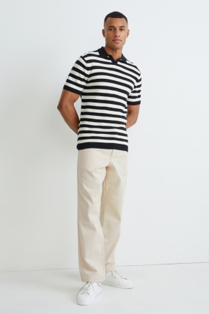 C&A Chinos Relaxed Fit Cradle To Cradle Certified® Gold Långbyxor Herr Creme | TCXKJ-2489
