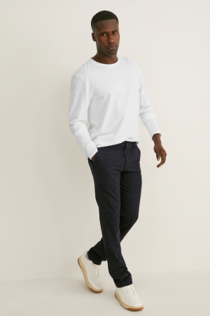C&A Chinos Slim Fit Flex Lycra® Recycled Långbyxor Herr Svarta | OSRBX-4802