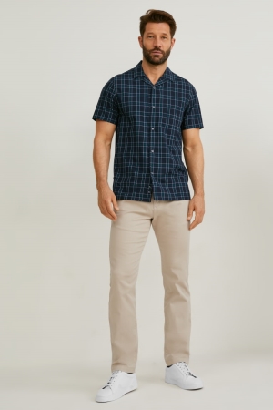 C&A Chinos Slim Fit Lycra® Långbyxor Herr Grå Bruna | YVAOQ-3678