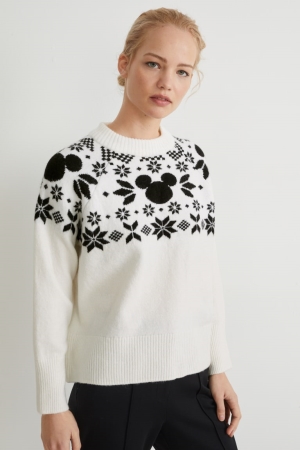 C&A Christmas Recycled Mickey Mouse Jumpers Dam Vita | IZBON-6897