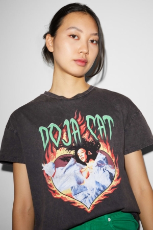 C&A ClockhouseDoja Cat T-shirt Dam Svarta | UCQKX-2687