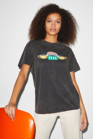 C&A ClockhouseFriends T-shirt Dam Svarta | ZMJPX-5178