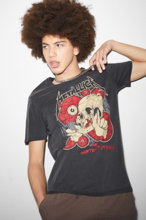 C&A ClockhouseMetallica T-shirt Herr Svarta | ZCYFO-3741