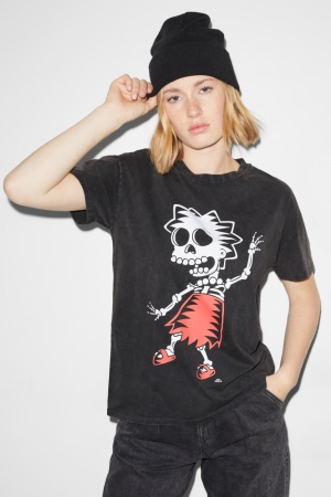 C&A ClockhouseThe Simpsons T-shirt Dam Mörkgrå | ODHFC-9634