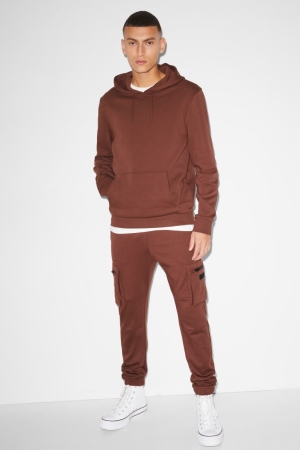C&A Clockhouse Cargo Joggers Långbyxor Herr Bruna | ARJPX-7349