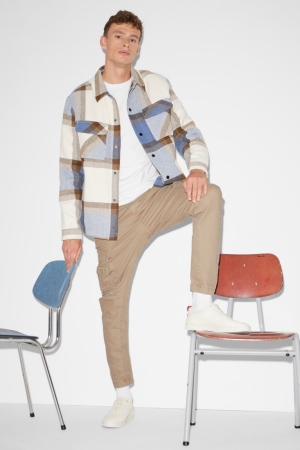 C&A Clockhouse Cargo Långbyxor Herr Beige | GHXBR-4736