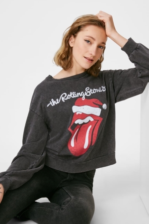 C&A Clockhouse Christmas The Rolling Stones Tröjor Dam Mörkgrå | BZXDO-0314