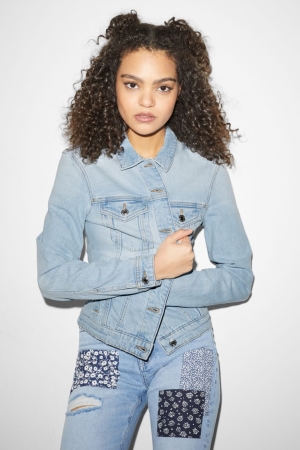 C&A Clockhouse Denim Jacka Dam Blå Ljusblå | ZCEKO-3276