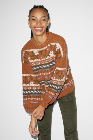 C&A Clockhouse Floral Jumpers Dam Bruna | ONTMY-1580
