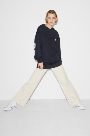 C&A Clockhouse Hoodie Dam Mörkblå | BZLCV-6749