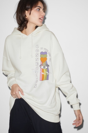 C&A Clockhouse Hoodie Dam Vita | IEVOH-0398