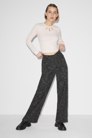 C&A Clockhouse Jersey Loose Fit Långbyxor Dam Svarta | PKWDB-2671