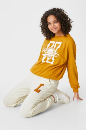 C&A Clockhouse Joggers Långbyxor Dam Vita | YQADG-5108