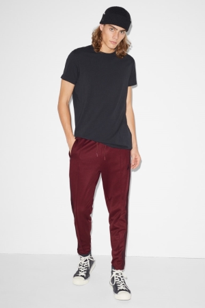 C&A Clockhouse Joggers Långbyxor Herr Mörkröda | SXTLW-4205