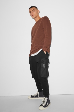 C&A Clockhouse Joggers Långbyxor Herr Svarta | AEIKH-7408