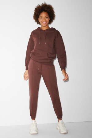C&A Clockhouse Joggers Recycled Långbyxor Dam Bruna | BMTXY-9413
