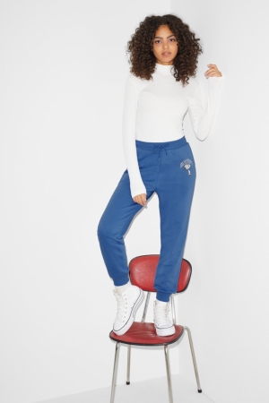 C&A Clockhouse Joggers Snoopy Långbyxor Dam Blå | OMIJQ-7243